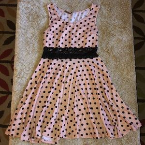 Pink locks dots dress
